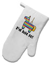 I'd Hit it - Funny Pinata Design White Printed Fabric Oven Mitt by TooLoud-Oven Mitts & Pot Holders-TooLoud-White-Davson Sales