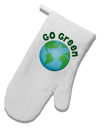 Go Green - Planet Earth White Printed Fabric Oven Mitt-Oven Mitt-TooLoud-White-Davson Sales