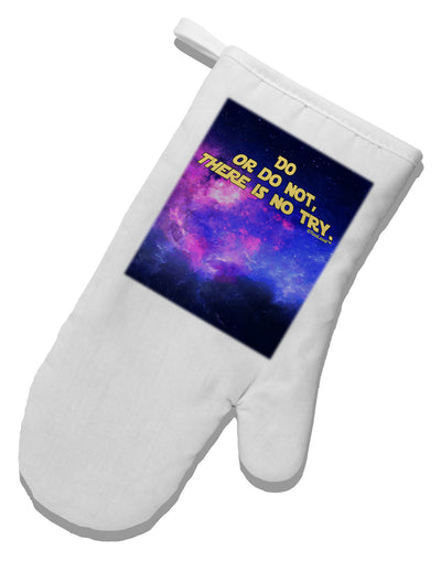 Do or Do Not White Printed Fabric Oven Mitt-Oven Mitt-TooLoud-White-Davson Sales