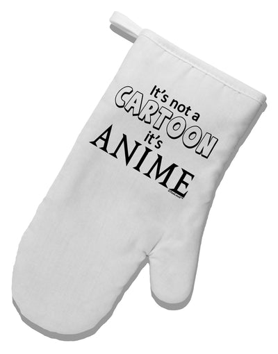 Not A Cartoon Text White Printed Fabric Oven Mitt by TooLoud-Oven Mitt-TooLoud-White-Davson Sales