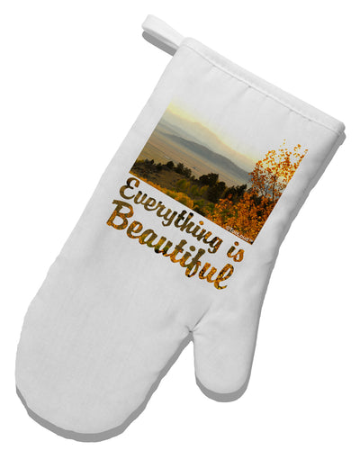 Everything is Beautiful - Sunrise White Printed Fabric Oven Mitt by TooLoud-TooLoud-White-Davson Sales