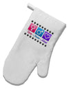 Spay Neuter Adopt White Printed Fabric Oven Mitt-Oven Mitt-TooLoud-White-Davson Sales