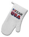 Sporty Team USA White Printed Fabric Oven Mitt-Oven Mitt-TooLoud-White-Davson Sales