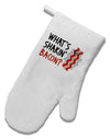 TooLoud What's Shakin' Bacon White Printed Fabric Oven Mitt-Oven Mitt-TooLoud-White-Davson Sales