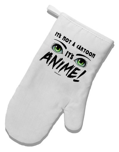 Not A Cartoon Eyes Green White Printed Fabric Oven Mitt by TooLoud-Oven Mitt-TooLoud-White-Davson Sales