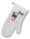 Rudolf Ratchet Reindeer Color White Printed Fabric Oven Mitt-Oven Mitt-TooLoud-White-Davson Sales