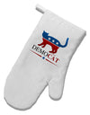 DemoCAT White Printed Fabric Oven Mitt-Oven Mitt-TooLoud-White-Davson Sales