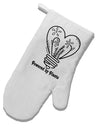 TooLoud Powered by Plants White Printed Fabric Oven Mitt-OvenMitts-TooLoud-Davson Sales