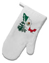 Mexican Roots - Mexico Outline Mexican Flag White Printed Fabric Oven Mitt by TooLoud-Oven Mitt-TooLoud-White-Davson Sales