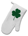 Traditional Irish Shamrock White Printed Fabric Oven Mitt-Oven Mitt-TooLoud-White-Davson Sales