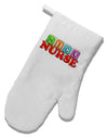 Nicu Nurse White Printed Fabric Oven Mitt-Oven Mitt-TooLoud-White-Davson Sales