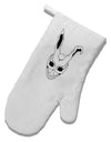 Scary Face Bunny White White Printed Fabric Oven Mitt-Oven Mitt-TooLoud-White-Davson Sales