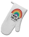 TooLoud I Woke Up This Gay White Printed Fabric Oven Mitt-OvenMitts-TooLoud-Davson Sales