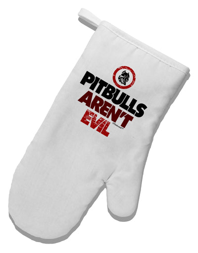 Distressed Pitbulls Aren't Evil White Printed Fabric Oven Mitt-Oven Mitt-TooLoud-White-Davson Sales