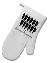 Twelve Drummers Drumming Text White Printed Fabric Oven Mitt-Oven Mitt-TooLoud-White-Davson Sales