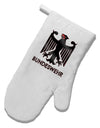 Bundeswehr Logo with Text White Printed Fabric Oven Mitt-Oven Mitt-TooLoud-White-Davson Sales