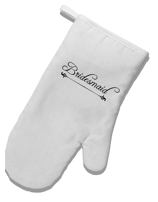 TooLoud Bridesmaid White Printed Fabric Oven Mitt-OvenMitts-TooLoud-Davson Sales