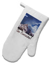 Go Outside Mountain White Printed Fabric Oven Mitt by TooLoud-Oven Mitt-TooLoud-White-Davson Sales