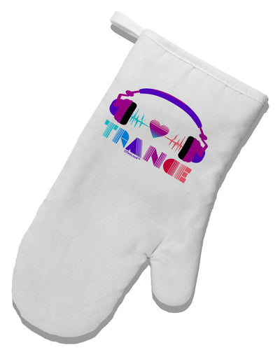 Heart Trance White Printed Fabric Oven Mitt-Oven Mitt-TooLoud-White-Davson Sales