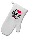 I Love House Pink White Printed Fabric Oven Mitt-Oven Mitt-TooLoud-White-Davson Sales