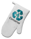 Water Conservation Text White Printed Fabric Oven Mitt by TooLoud-Oven Mitt-TooLoud-White-Davson Sales