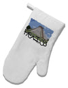 Mexico - Mayan Temple Cut-out White Printed Fabric Oven Mitt by TooLoud-Oven Mitt-TooLoud-White-Davson Sales