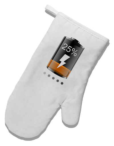 Low Energy 25 Percent White Printed Fabric Oven Mitt-Oven Mitt-TooLoud-White-Davson Sales