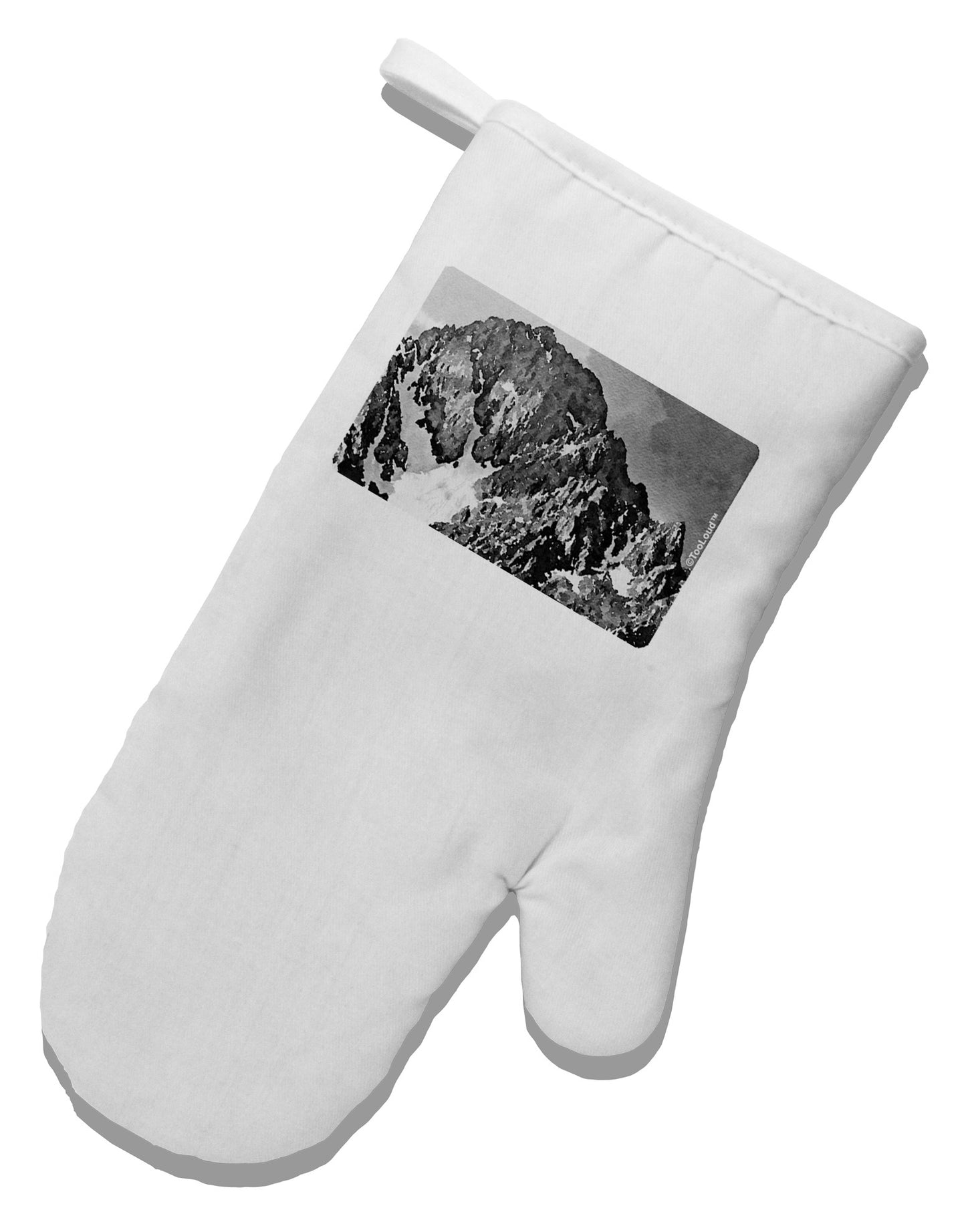 San Juan Mountain Range CO 2 White Printed Fabric Oven Mitt-Oven Mitt-TooLoud-White-Davson Sales