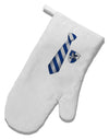 TooLoud Wizard Tie Blue and Silver White Printed Fabric Oven Mitt-Oven Mitt-TooLoud-White-Davson Sales