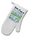 Web Designer -00FF00 With Envy White Printed Fabric Oven Mitt-Oven Mitt-TooLoud-White-Davson Sales