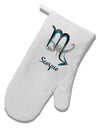 Scorpio Symbol White Printed Fabric Oven Mitt-Oven Mitt-TooLoud-White-Davson Sales