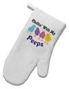 Chillin With My Peeps White Printed Fabric Oven Mitt-Oven Mitt-TooLoud-White-Davson Sales