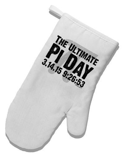 The Ultimate Pi Day Text White Printed Fabric Oven Mitt by TooLoud-Oven Mitt-TooLoud-White-Davson Sales