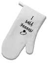 TooLoud I said Yaaas! White Printed Fabric Oven Mitt-OvenMitts-TooLoud-Davson Sales
