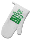 Just Here For The Green Beer White Printed Fabric Oven Mitt-Oven Mitt-TooLoud-White-Davson Sales