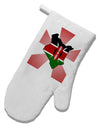 Kenya Flag Design White Printed Fabric Oven Mitt-Oven Mitt-TooLoud-White-Davson Sales