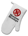 Meatless Mondays White Printed Fabric Oven Mitt by TooLoud-Oven Mitt-TooLoud-White-Davson Sales