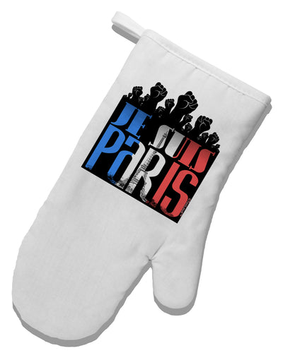 Je Suis Paris - Strong White Printed Fabric Oven Mitt by TooLoud-TooLoud-White-Davson Sales