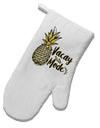 TooLoud Vacay Mode Pinapple White Printed Fabric Oven Mitt-OvenMitts-TooLoud-Davson Sales