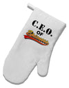 CEO Of Epicness White Printed Fabric Oven Mitt-Oven Mitt-TooLoud-White-Davson Sales