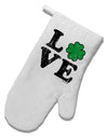 Irish Love - Distressed White Printed Fabric Oven Mitt by TooLoud-Oven Mitt-TooLoud-White-Davson Sales