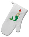 Mermaid Design - Green White Printed Fabric Oven Mitt-Oven Mitt-TooLoud-White-Davson Sales