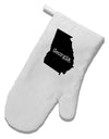 Georgia - United States Shape White Printed Fabric Oven Mitt-Oven Mitt-TooLoud-White-Davson Sales