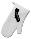 California - United States Shape White Printed Fabric Oven Mitt-Oven Mitt-TooLoud-White-Davson Sales