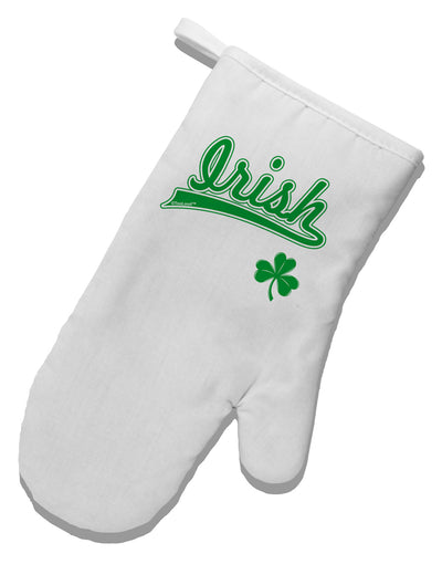 Irish Jersey White Printed Fabric Oven Mitt-Oven Mitt-TooLoud-White-Davson Sales