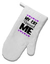 My Cat Rescued Me White Printed Fabric Oven Mitt-Oven Mitt-TooLoud-White-Davson Sales