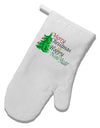 Merry Christmas & Happy New Year White Printed Fabric Oven Mitt-Oven Mitt-TooLoud-White-Davson Sales