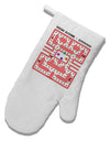 Retro Heart Man White Printed Fabric Oven Mitt-Oven Mitt-TooLoud-White-Davson Sales