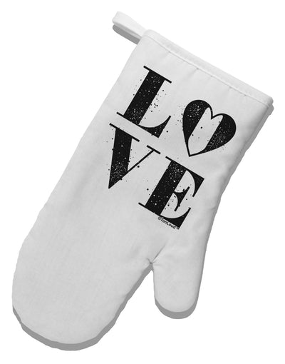 Love Splatter White Printed Fabric Oven Mitt-Oven Mitt-TooLoud-White-Davson Sales