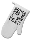 Notice Me Senpai Artistic Text White Printed Fabric Oven Mitt-Oven Mitt-TooLoud-White-Davson Sales